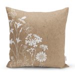 Rengarenk Zemin Üzerinde Beyaz Çiçek Desenli Yastık Kırlent Kılıfı Realhomes