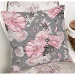 Rengarenk Zemin Üzerinde Çiçek Desenli Dijital Baskılı Modern Yastık Kırlent Kılıfı Realhomes