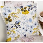 Beyaz Zemin Üzerinde Rengarenk Çiçek Desenli Yastık Kırlent Kılıfı Realhomes