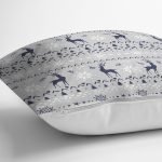 Renkli Zemin Üzerinde Kartanesi Desenli Geyik Motifli Yastık Kırlent Kılıfı Realhomes