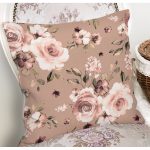 Pastel Zeminli Rengarenk Çiçek Desenli Dijital Baskılı Modern Yastık Kırlent Kılıfı Realhomes
