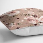 Pastel Zeminli Rengarenk Çiçek Desenli Dijital Baskılı Modern Yastık Kırlent Kılıfı Realhomes