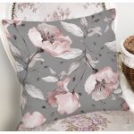 - 8484 - Realhomes  Pastel Zeminli Rengarenk Çiçek Desenli Dijital Baskılı Modern Yastık Kırlent Kılıfı Realhomes