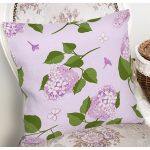 - 8494 - Realhomes  Rengarenk Zemin Üzerinde Yeşil Yapraklı Çiçek Desenli Modern Yastık Kırlent Kılıfı Realhomes