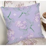 - 8496 - Realhomes  Renkli Zemin Üzerinde Yaprak Desenli Dijital Baskılı Modern Yastık Kırlent Kılıfı Realhomes