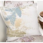 - 8528 - Realhomes Beyaz Zemin Üzerinde Mermer Desenli Dijital Baskılı Modern Yastık Kırlent Kılıfı Realhomes