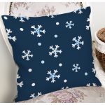 - 8544 - Realhomes Renkli Zemin Üzerinde Beyaz Kartanesi Desenli Dijital Baskılı Modern Yastık Kılıfı Realhomes