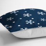 - 8544 - Realhomes Renkli Zemin Üzerinde Beyaz Kartanesi Desenli Dijital Baskılı Modern Yastık Kılıfı Realhomes