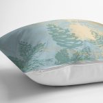 - 8546 - Realhomes  Renkli Zemin Üzerinde Gold Detaylı Mermer Desenli Modern Yastık Kırlent Kılıfı Realhomes