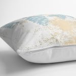 - 8547 - Realhomes Renkli Zemin Üzerinde Gold Detaylı Mermer Desenli Modern Yastık Kırlent Kılıfı Realhomes