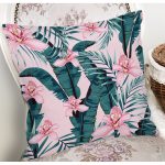 - 8551 - Realhomes Rengarenk Zemin Üzerinde Çiçek Desenli Dijital Baskılı Modern Yastık Kırlent Kılıfı Realhomes