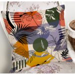 - 8577 - Realhomes Pastel Zemin Üzerinde Renkli Puantiye Desenli Dijital Baskılı Modern Yastık Kılıfı Realhomes