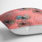 Pastel Zemin Üzerinde Soyut Çiçek Desenli Yastık Kırlent Kılıfı Realhomes