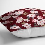 Rengarenk Zemin Üzerinde Çiçek Desenli Dijital Baskılı Modern Yastık Kırlent Kılıfı Realhomes