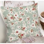 - 8589 - Realhomes  Rengarenk Zemin Üzerinde Çiçek Desenli Dijital Baskılı Modern Yastık Kırlent Kılıfı Realhomes