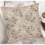 - 8592 - Realhomes Pastel Zemin Üzerinde Çiçek Desenli Dijital Baskılı Modern Yastık Kırlent Kılıfı Realhomes