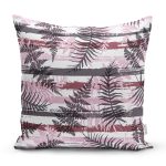 Rengarenk Zemin Üzerinde Çiçek Desenli Dijital Baskılı Modern Yastık Kırlent Kılıfı Realhomes