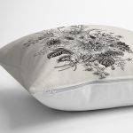 Pastel Zemin Üzerinde Çiçek Desenli Dijital Baskılı Modern Yastık Kırlent Kılıfı Realhomes