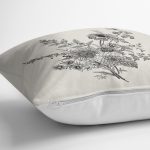 Pastel Zemin Üzerinde Çiçek Desenli Dijital Baskılı Modern Yastık Kırlent Kılıfı Realhomes
