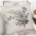 Rengarenk Zemin Üzerinde Çiçek Desenli Dijital Baskılı Modern Yastık Kırlent Kılıfı Realhomes