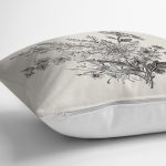 Rengarenk Zemin Üzerinde Çiçek Desenli Dijital Baskılı Modern Yastık Kırlent Kılıfı Realhomes