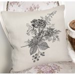 Pastel Zemin Üzerinde Çiçek Desenli Dijital Baskılı Modern Yastık Kırlent Kılıfı Realhomes