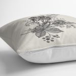 Pastel Zemin Üzerinde Çiçek Desenli Dijital Baskılı Modern Yastık Kırlent Kılıfı Realhomes