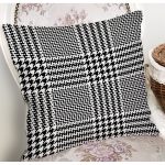 - 8642 - Realhomes Beyaz Zeminli Siyah Zebra Desenli Dijital Baskılı Modern Yastık Kırlent Kılıfı Realhomes