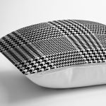 - 8642 - Realhomes Beyaz Zeminli Siyah Zebra Desenli Dijital Baskılı Modern Yastık Kırlent Kılıfı Realhomes