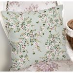 Pastel Zemin Üzerinde Çiçek Desenli Dijital Baskılı Modern Yastık Kırlent Kılıfı Realhomes