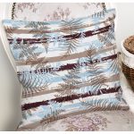 Beyaz Zeminli Renkli Yaprak Desenli Dijital Baskılı Modern Yastık Kırlent Kılıfı Realhomes