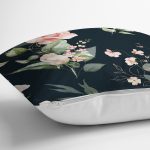 - 8688 - Realhomes  Rengarenk Zemin Üzerinde Beyaz Çiçek Desenli Yastık Kırlent Kılıfı Realhomes