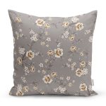 - 8713 - Realhomes Rengarenk Zemin Üzerinde Çiçek Desenli Dijital Baskılı Modern Yastık Kırlent Kılıfı Realhomes