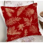 - 8725 - Realhomes Renkli Zemin Üzerinde Yaprak Desenli Dijital Baskılı Modern Yastık Kırlent Kılıfı Realhomes