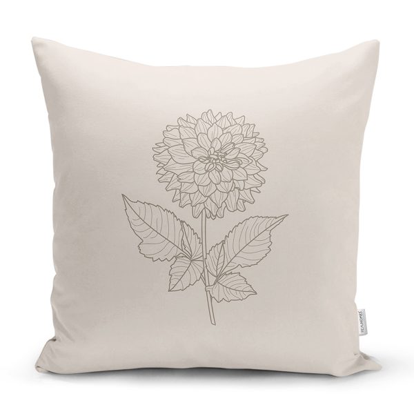 - 8728 - Realhomes  Kırmızı Ekose Desenli Geyik Motifli Dijital Baskılı Modern Yastık Kırlent Kılıfı Realhomes