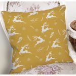 - 8737 - Realhomes Renkli Zemin Üzerinde Geyik Desenli Dijital Baskılı Modern Yastık Kırlent Kılıfı Realhomes