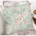 - 8739 - Realhomes Rengarenk Zemin Üzerinde Çiçek Motifli Dijital Baskılı Modern Yastık Kırlent Kılıfı Realhomes