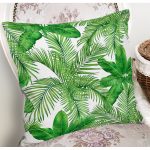 Beyaz Zemin Üzerinde Çiçek Desenli Dijital Baskılı Modern Yastık Kırlent Kılıfı Realhomes