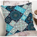 Renkli Zeminli Geometrik Desenli Dijital Baskılı Modern Yastık Kırlent Kılıfı Realhomes