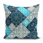 Renkli Zeminli Geometrik Desenli Dijital Baskılı Modern Yastık Kırlent Kılıfı Realhomes