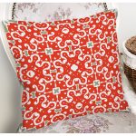 - 8769 - Realhomes Beyaz Zemin Üzerinde Çini Desenli Dijital Baskılı Modern Yastık Kırlent Kılıfı Realhomes