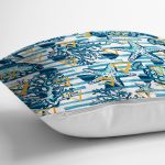 - 8782 - Realhomes Beyaz Zeminli Deniz Yıldızı Desenli Dijital Baskılı Modern Yastık Kırlent Kılıfı Realhomes