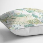 - 8784 - Realhomes  Beyaz Zeminli Deniz Yıldızı Desenli Dijital Baskılı Modern Yastık Kırlent Kılıfı Realhomes