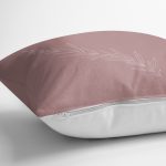 Renkli Zemin Üzerinde Yaprak Desenli Dijital Baskılı Modern Yastık Kırlent Kılıfı Realhomes