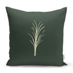 Renkli Zemin Üzerinde Yaprak Desenli Dijital Baskılı Modern Yastık Kırlent Kılıfı Realhomes