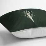 Renkli Zemin Üzerinde Yaprak Desenli Dijital Baskılı Modern Yastık Kırlent Kılıfı Realhomes