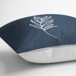 Renkli Zemin Üzerinde Yaprak Desenli Dijital Baskılı Modern Yastık Kırlent Kılıfı Realhomes