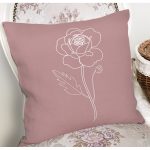 Pastel Zemin Üzerinde Beyaz Çiçek Desenli Yastık Kırlent Kılıfı Realhomes