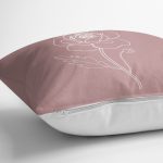 Pastel Zemin Üzerinde Beyaz Çiçek Desenli Yastık Kırlent Kılıfı Realhomes