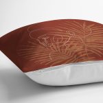 - 8823 - Realhomes  Renkli Zemin Üzerinde Onedraw Çizimli Bayan Silüeti Yastık Kırlent Kılıfı Realhomes